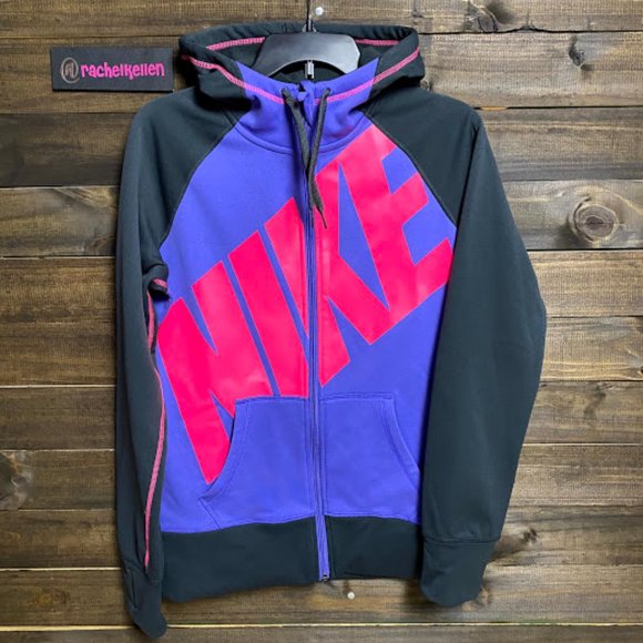 Nike Tops - Pink/Purple Women's Nike Hoodie Size Medium